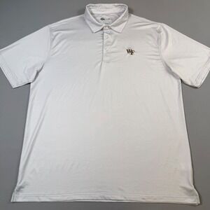 Wake Forest Onward Reserve Polo Shirt Mens XL White Geometric Performance Golf